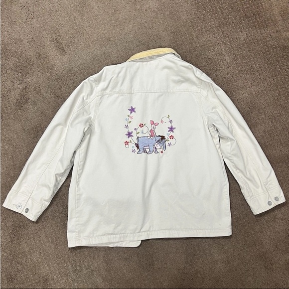 Vintage Disney Eeyore Winnie The Pooh chore jacket Women’s Size Medium Beige - Picture 11 of 14